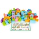 Set educational cu blocuri din lemn 100 piese ocean Ecotoys SR19006