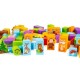 Set educational cu blocuri din lemn 100 piese animalute Ecotoys SR19003