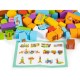 Set educational cu blocuri din lemn 100 piese animalute Ecotoys SR19003