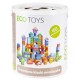 Set educational cu blocuri din lemn 100 piese orasel Ecotoys SR19001