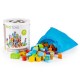 Set educational cu blocuri din lemn 100 piese orasel Ecotoys SR19001