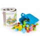 Set educational cu blocuri din lemn 100 piese Ecotoys SR19005