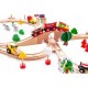 Circuit din lemn cale ferata din 78 piese Ecotoys HM008999