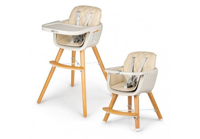 Scaun de masa 2 in 1 Ecotoys C-220 - Bej