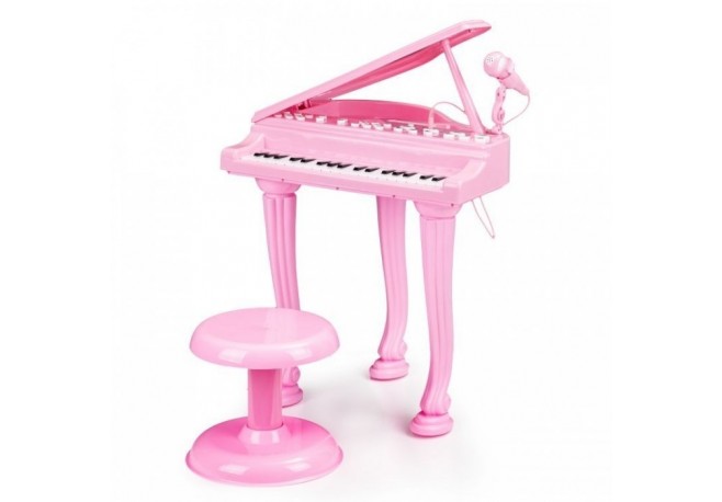 Pian cu microfon Ecotoys HC490482 - Roz
