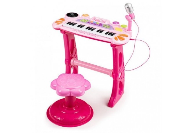 Pian cu microfon Ecotoys HC490441 - Roz