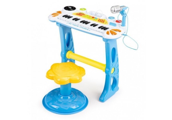 Pian cu microfon Ecotoys HC490441 - Albastru