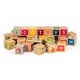 Cuburi educationale din lemn cu litere cifre si imagini Ecotoys HM014520
