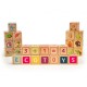 Cuburi educationale din lemn cu litere cifre si imagini Ecotoys HM014520