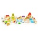 Blocuri din lemn Ecotoys HM015501 Zoo - 120 elemente