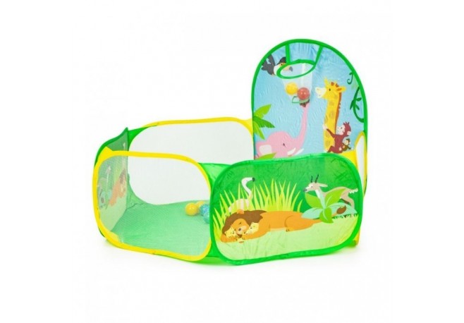 Cort de joaca Jungla cu 50 de bile multicolore Ecotoys 8114