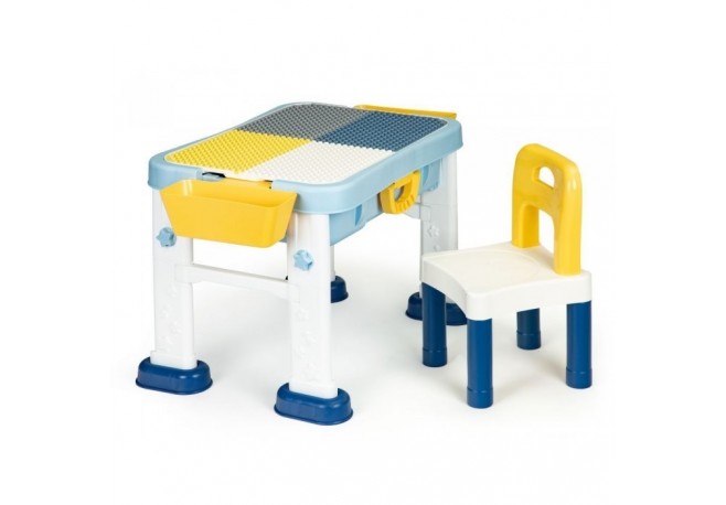 Masuta de joaca 6 in 1 pentru copii cu scaun si tabla Ecotoys HC493113