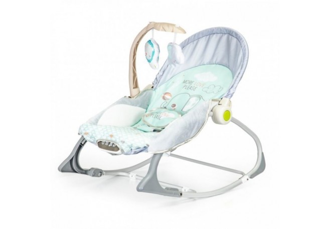 Balansoar 3 in 1 cu vibratii si melodii Ecotoys 27224 - Elefant