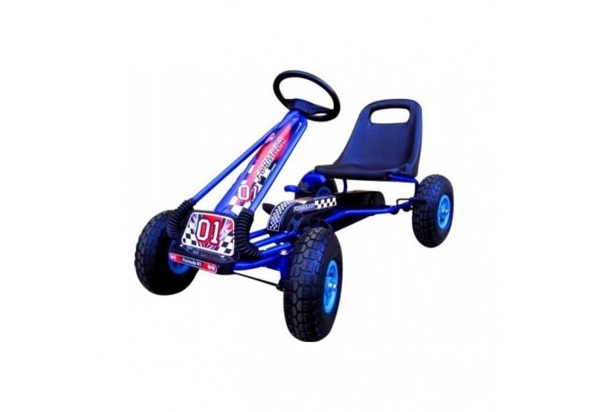 Kart cu pedale Gokart 3-7 ani roti gonflabile G1 R-Sport - Albastru
