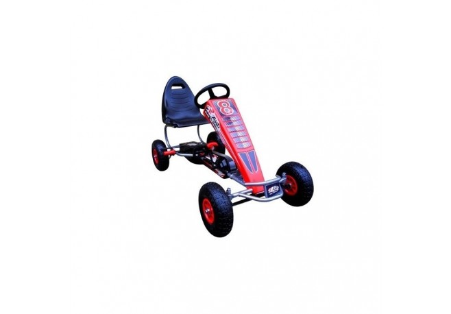 Kart cu pedale Gokart 4-10 ani roti gonflabile G5 R-Sport - Rosu