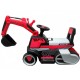 Excavator electric pe baterie cu muzica si lumini LED C3 R-Sport - Rosu