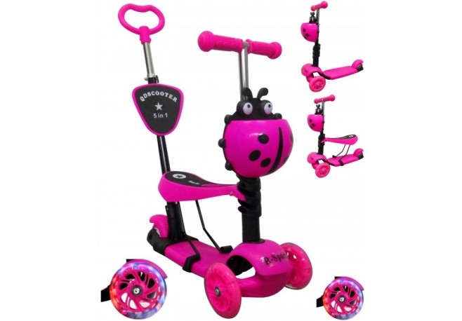 Trotineta 5 in 1 R-Sport H3 - Roz