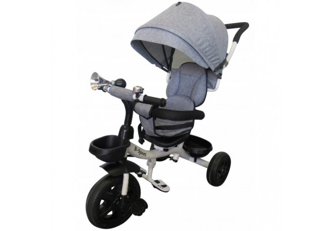 Tricicleta cu pedale 3 in 1 R-Sport T4 - Gri