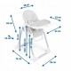 Scaun de masa 2 in 1 Ricokids Belo - Roz