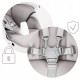 Scaun de masa 2 in 1 Ricokids Belo - Gri