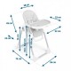 Scaun de masa 2 in 1 Ricokids Belo - Albastru inchis