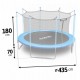 Trambulina de gradina cu plasa interioara stalpi si scara 435 cm (14FT) Neo-Sport NS-14W181 - Albastru
