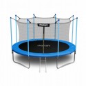 Trambulina de gradina cu plasa interioara stalpi si scara 404 cm (13FT) Neo-Sport NS-13W181 - Albastru