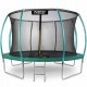 Trambulina de gradina cu plasa interioara stalpi si scara 374 cm (12FT) Neo-Sport NS-12C181 - Verde