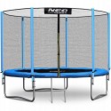 Trambulina de gradina cu plasa exterioara stalpi si scara 252 cm (8FT) Neo-Sport NS-08Z181 - Albastru