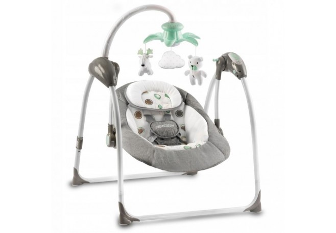 Leagan electric cu muzica Ricokids Premium 7322 - Gri