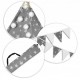 Cort de joaca pentru copii cu ghirlanda si lumini Ricokids 120 x 120 x 165 cm - Gri cu stelute