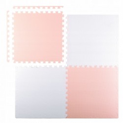 Salteluta de joaca 120 x 120 cm Ricokids 7481 - Alb - Roz