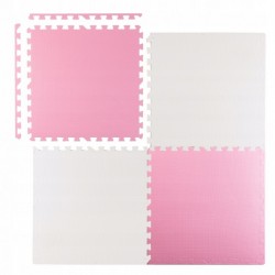 Salteluta de joaca 120 x 120 cm Ricokids 7492 - Alb - Roz