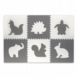Salteluta de joaca 180 x 120 cm cu animalute 6 bucati Ricokids 7490 - Gri