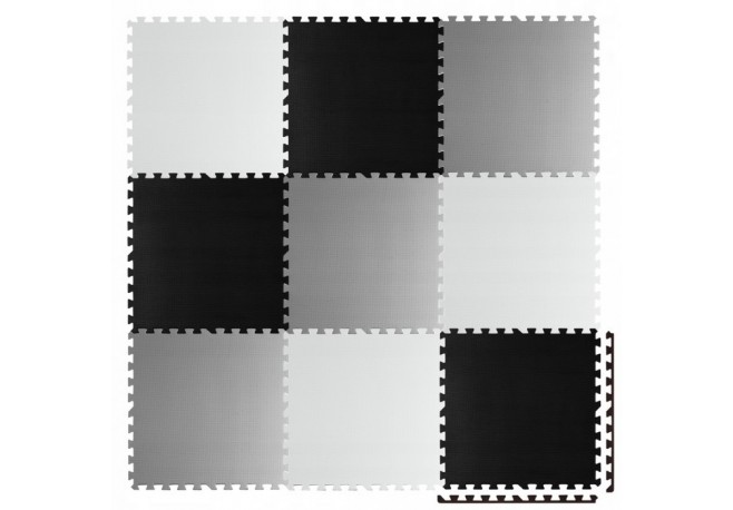 Salteluta de joaca 180 x 180 cm Ricokids 7494 - Gri - Negru - Alb
