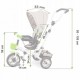 Tricicleta 2 in 1 Ricokids sezut rotativ roti gonflabile RC-601 - Gri - Verde