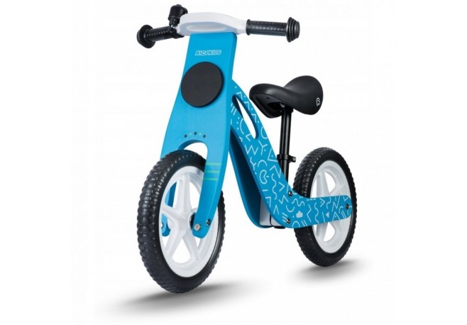 Bicicleta de lemn fara pedale Ricokids RC-613 - Albastru