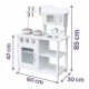 Bucatarie din lemn pentru copii Ricokids 7800 - Alb