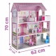 Casuta din lemn pentru papusi Ricokids 7801 - Roz