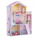 Casuta din lemn pentru papusi cu 3 etaje mobilier si terasa Ricokids 7830 - Roz