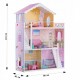 Casuta din lemn pentru papusi cu 3 etaje mobilier si terasa Ricokids 7830 - Roz