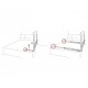 Bariera de protectie pentru pat 150 x 35 x 42 cm Ricokids - Gri