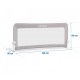 Bariera de protectie pentru pat 150 x 35 x 66 cm Ricokids - Gri