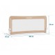 Bariera de protectie pentru pat 150 x 35 x 66 cm Ricokids - Bej