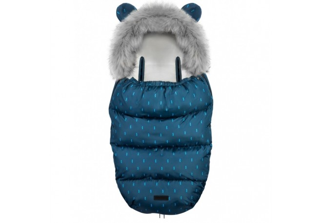 Sac de dormit Ricokids 95 x 48 cm Ricokids Elmi 720004 - Bleumarin cu modele