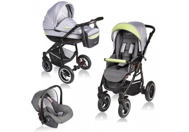 Carucior VESSANTI Crooner 3 in 1 - Green/Gray
