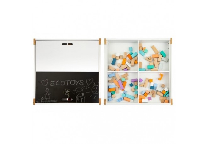 Set de masa cu doua scaune pentru copii Ecotoys OTI43