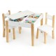 Set de masa cu doua scaune pentru copii Ecotoys OTI43