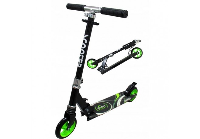 Trotineta pliabila cu roti de 145 mm R-Sport H7 - Negru - Verde