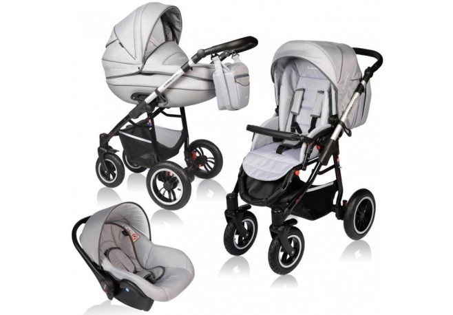 Carucior VESSANTI Crooner Prestige 3 in 1 - Light Gray